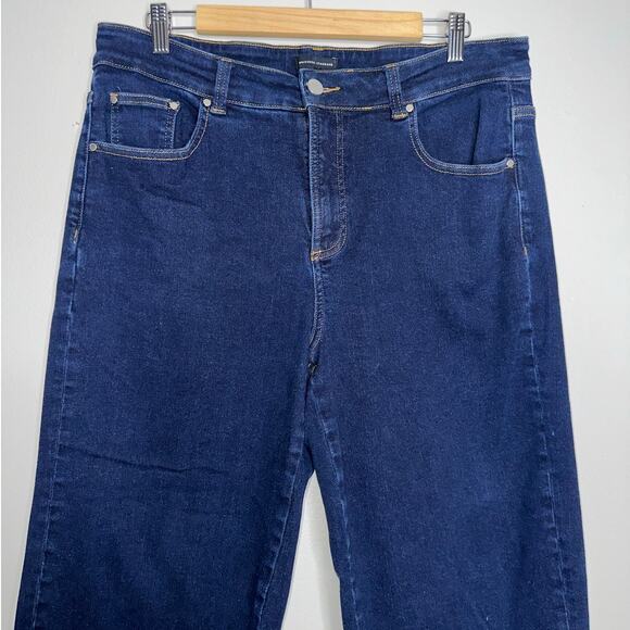 Universal Standard Size 14 Straight Leg Crop Jeans Dark Wash Denim Women’s Blue - Picture 3 of 7
